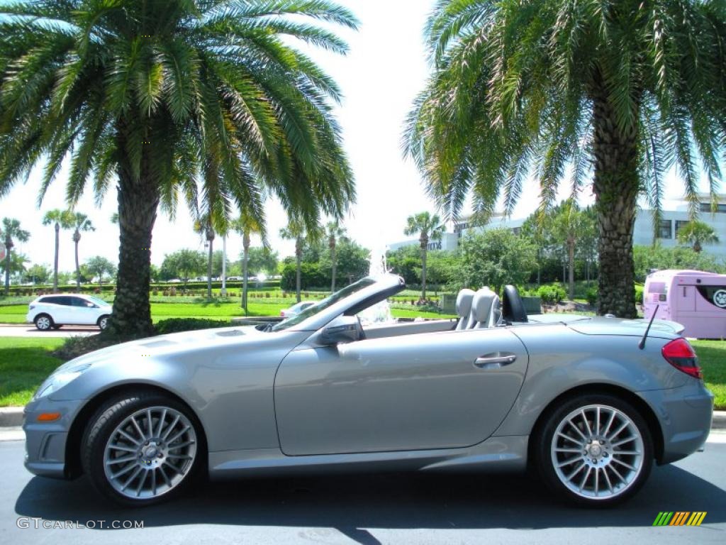 Palladium Silver Metallic 2010 Mercedes-Benz SLK 300 Roadster Exterior Photo #48309475