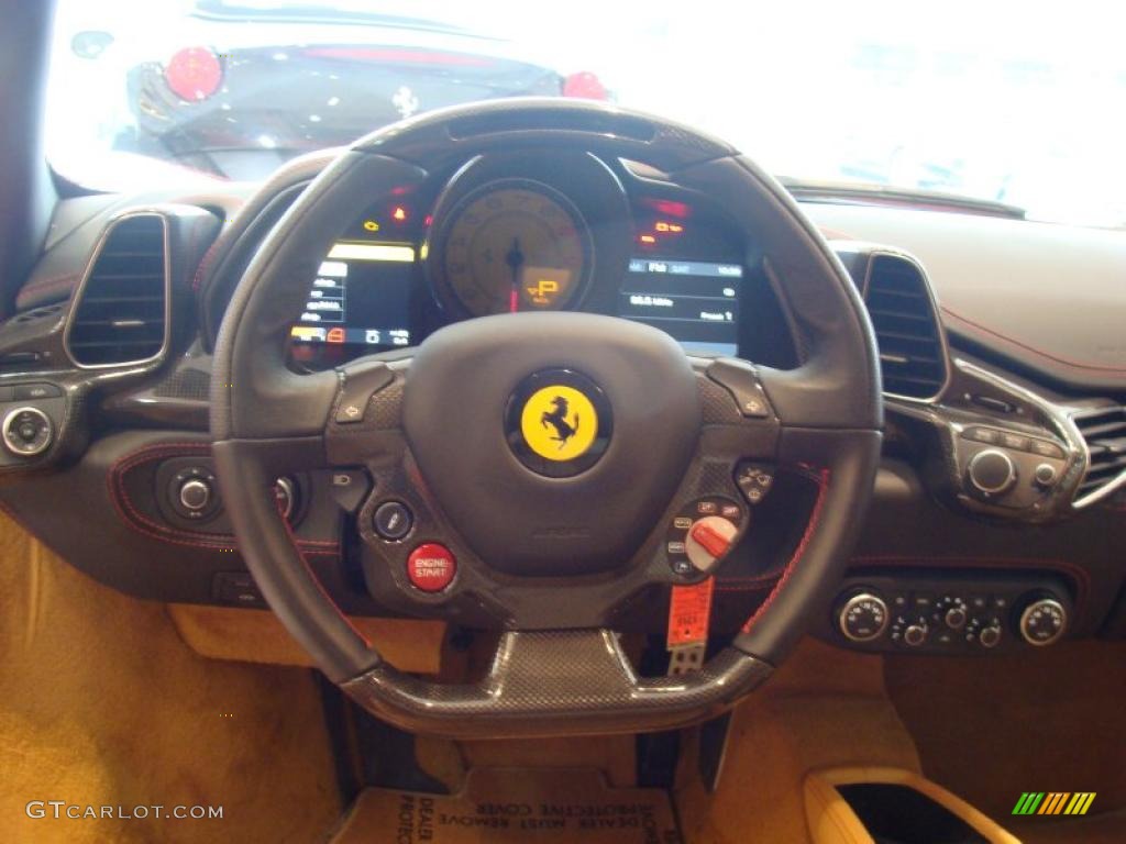 2010 Ferrari 458 Italia Beige Steering Wheel Photo #48310123
