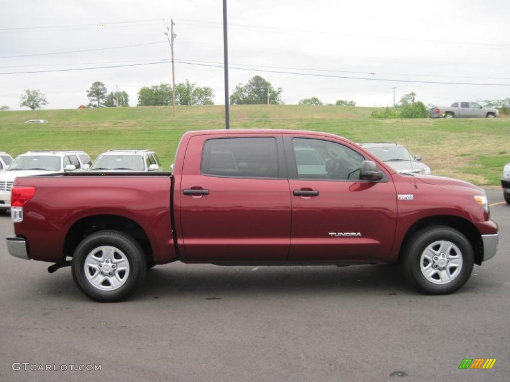 2010 Tundra CrewMax - Salsa Red Pearl / Sand Beige photo #6