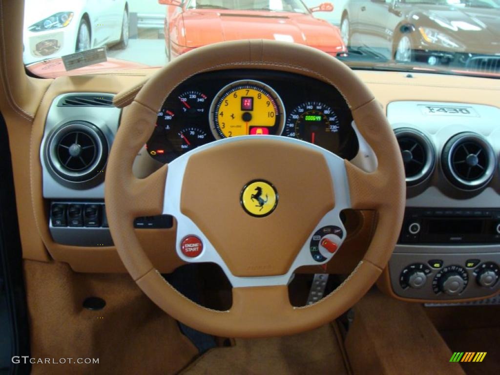 2007 Ferrari F430 Coupe Beige Steering Wheel Photo #48310591