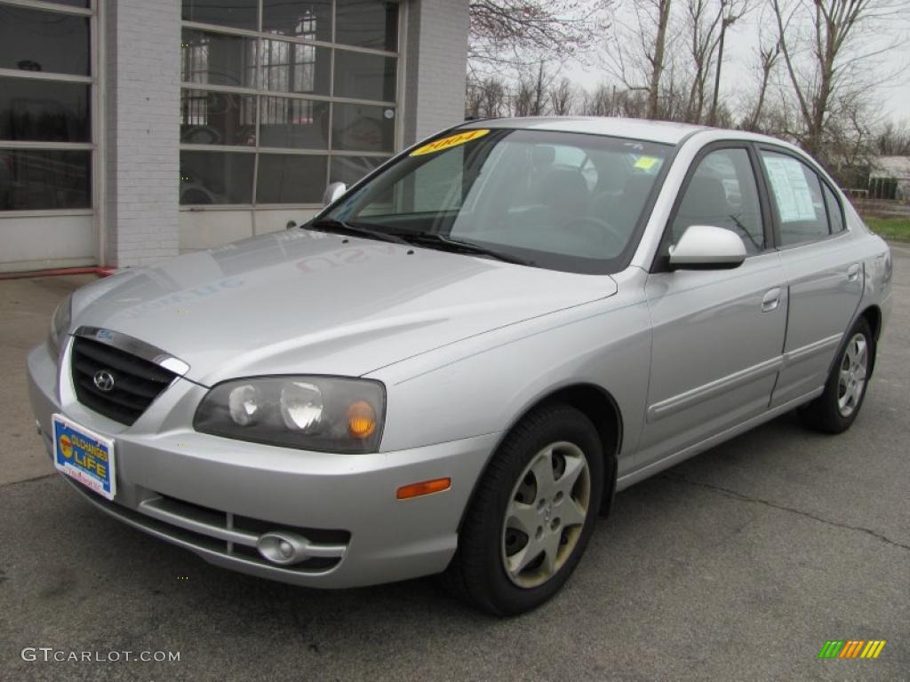 2004 Elantra GLS Sedan - Sterling Silver / Gray photo #1