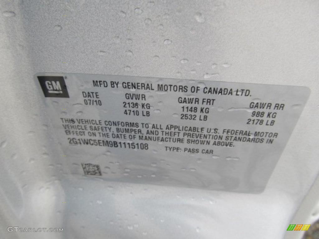 2011 Impala LTZ - Silver Ice Metallic / Gray photo #34
