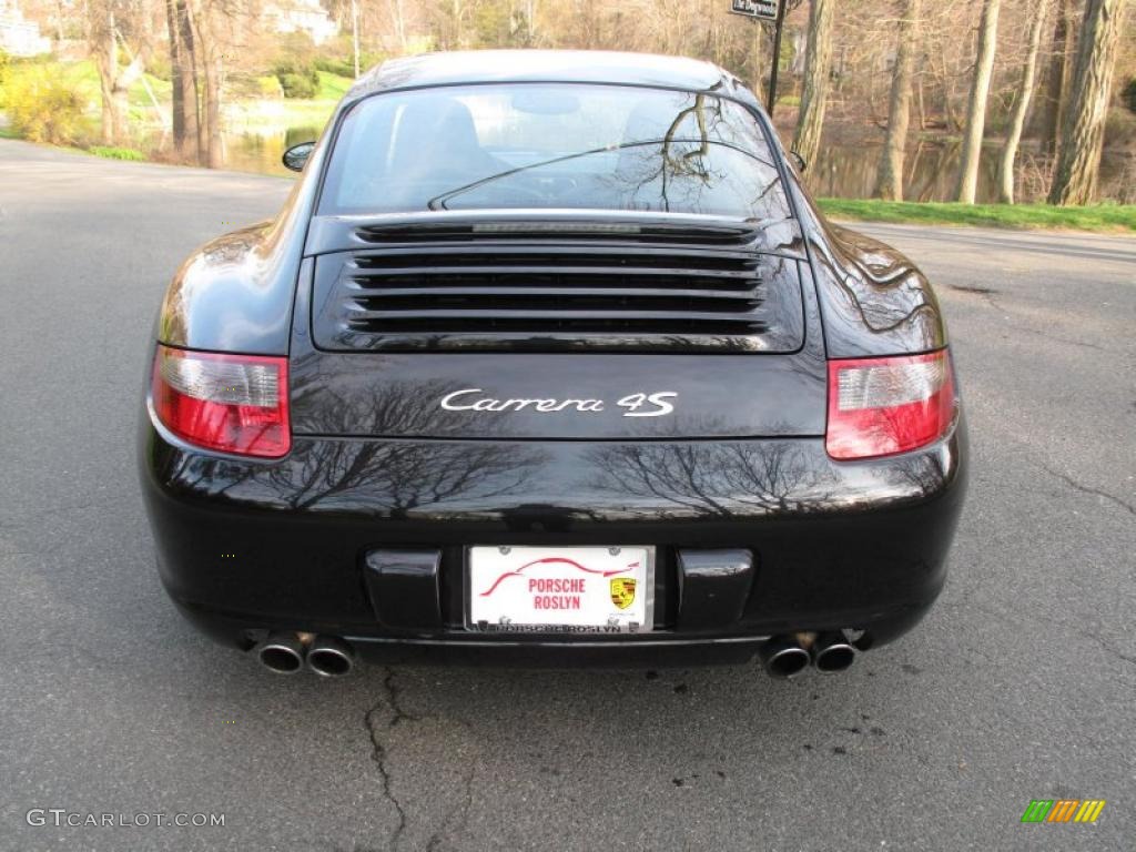 2007 911 Carrera 4S Coupe - Basalt Black Metallic / Black photo #5