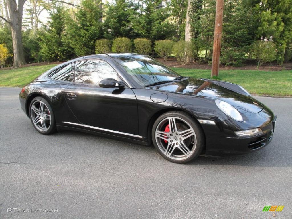 2007 911 Carrera 4S Coupe - Basalt Black Metallic / Black photo #8