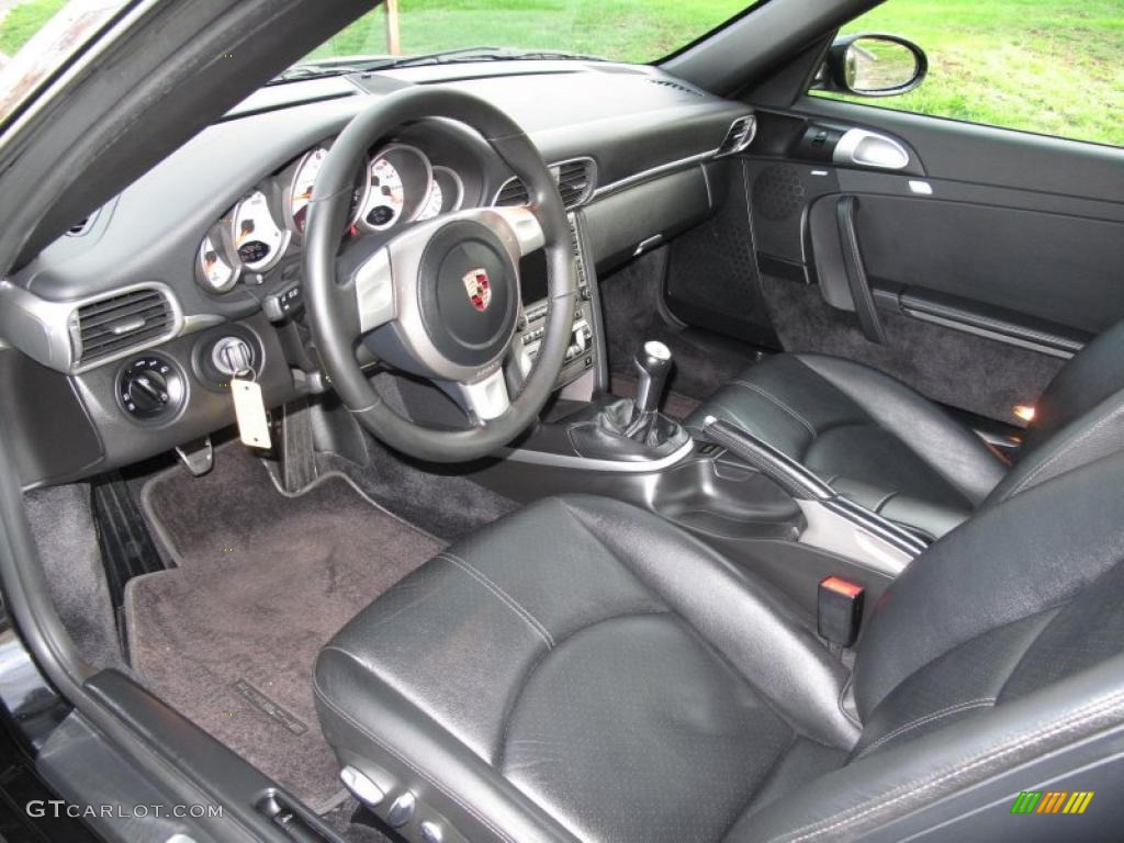 Black Interior 2007 Porsche 911 Carrera 4S Coupe Photo #48312340
