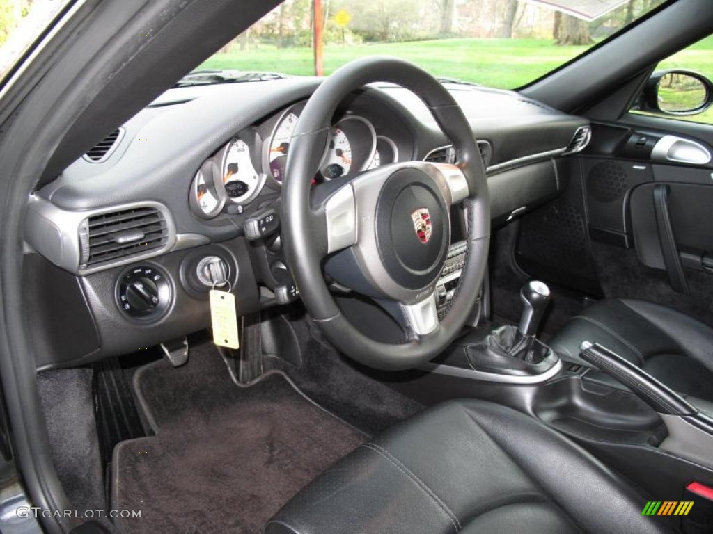 2007 Porsche 911 Carrera 4S Coupe Black Steering Wheel Photo #48312424
