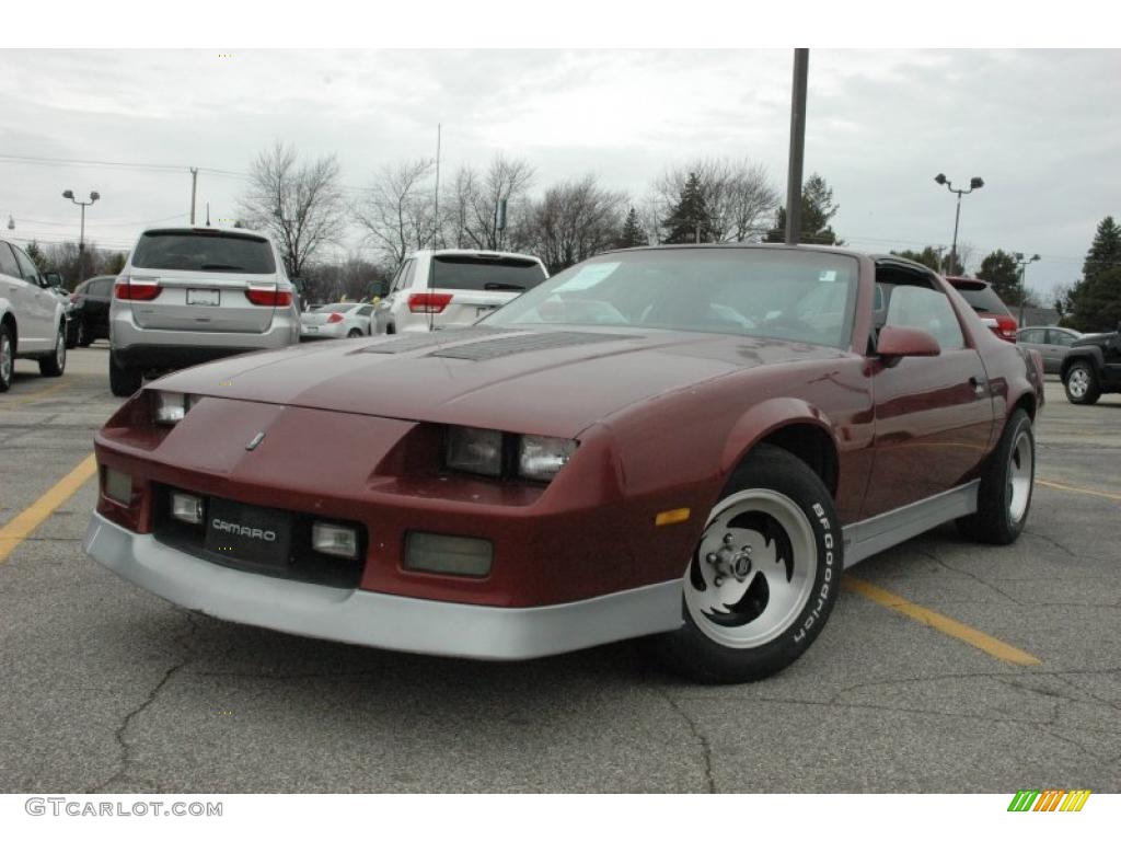 Dark Red Metallic 1986 Chevrolet Camaro Z28 Coupe Exterior Photo #48312463