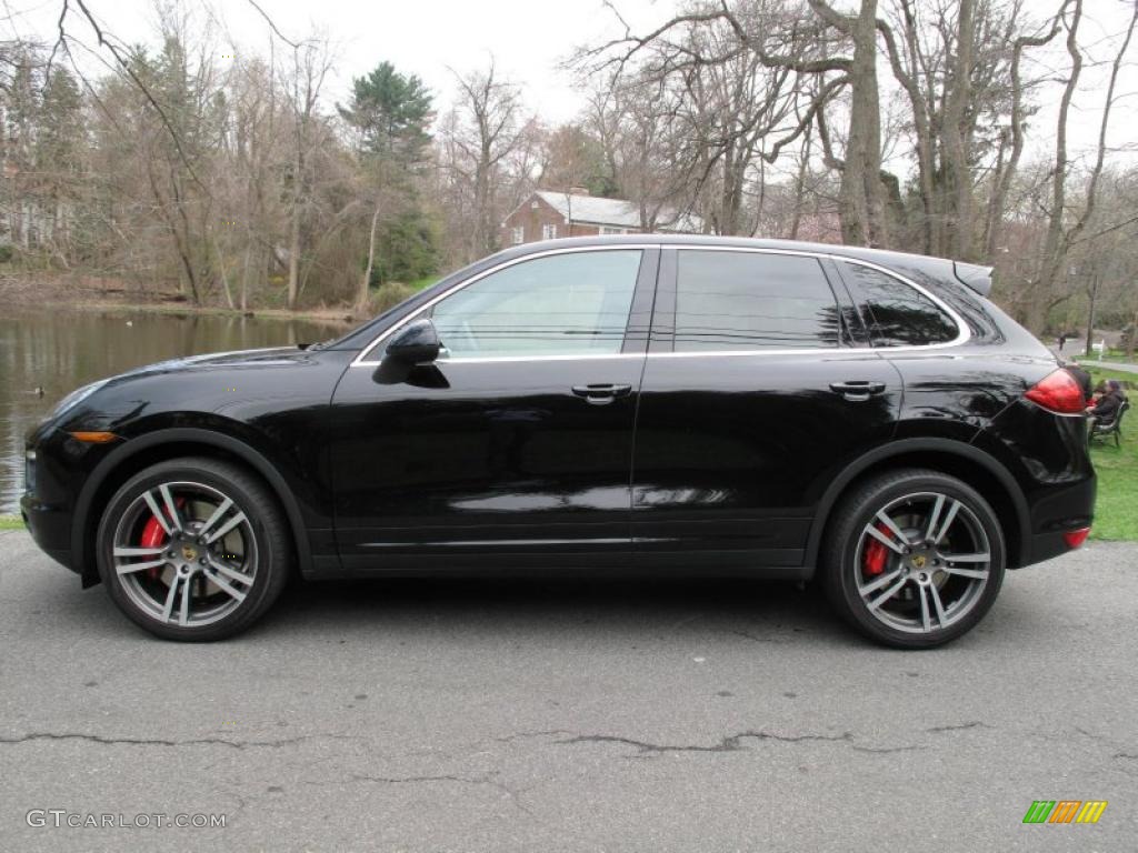 2011 Cayenne Turbo - Black / Platinum Grey photo #3