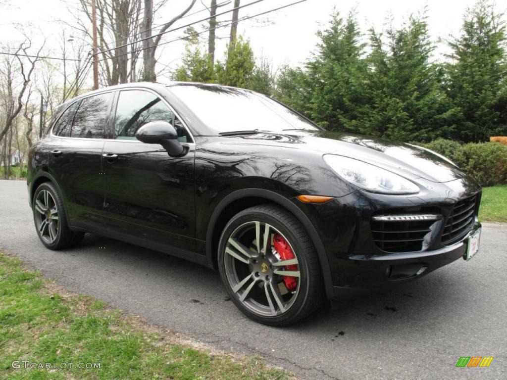 2011 Cayenne Turbo - Black / Platinum Grey photo #8