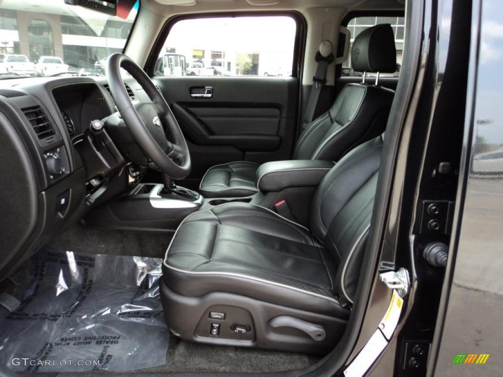 Ebony Black Interior 2008 Hummer H3 Alpha Photo #48312799