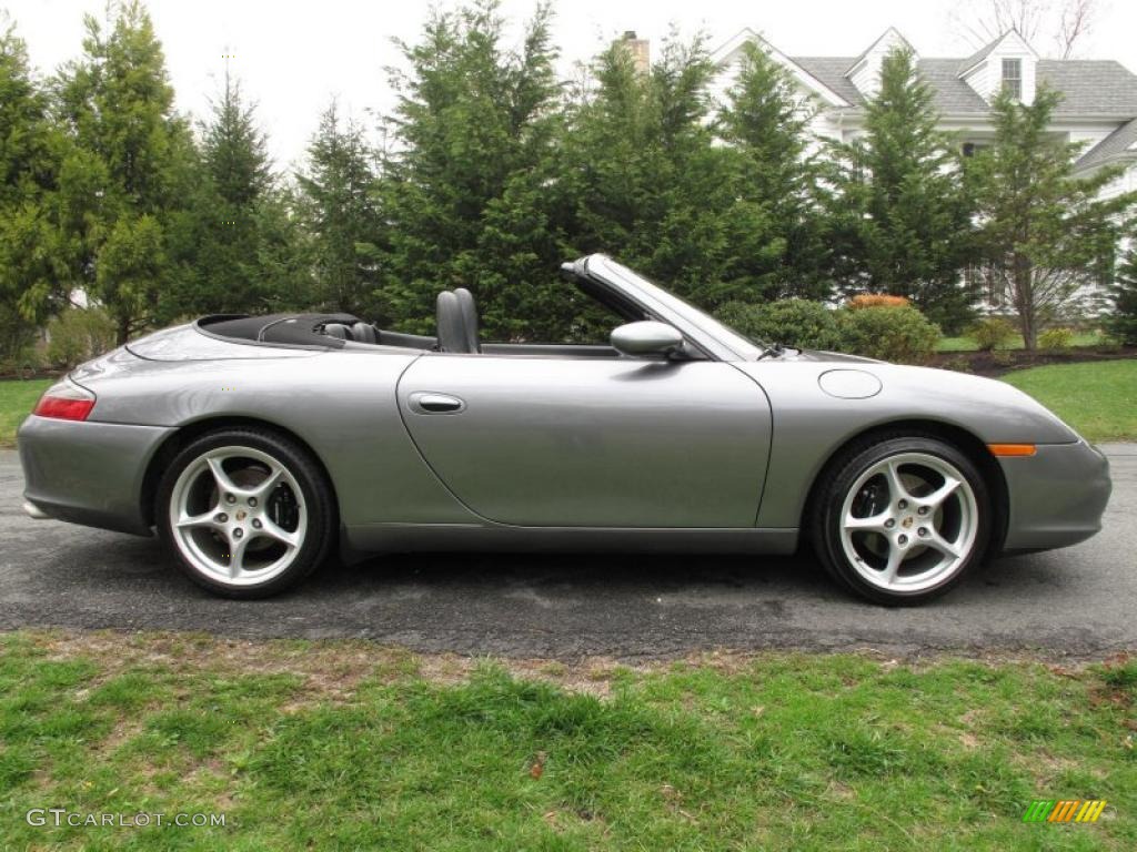 Seal Grey Metallic 2002 Porsche 911 Carrera Cabriolet Exterior Photo #48312880