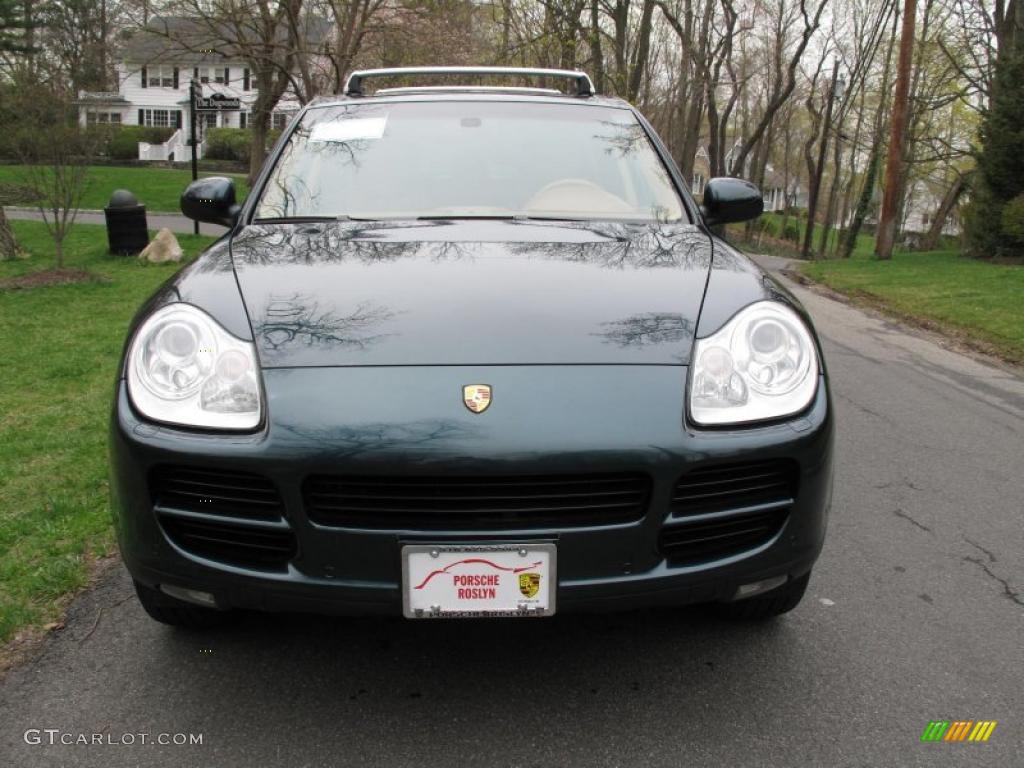 2004 Cayenne S - Dark Teal Metallic / Havanna/Sand Beige photo #2