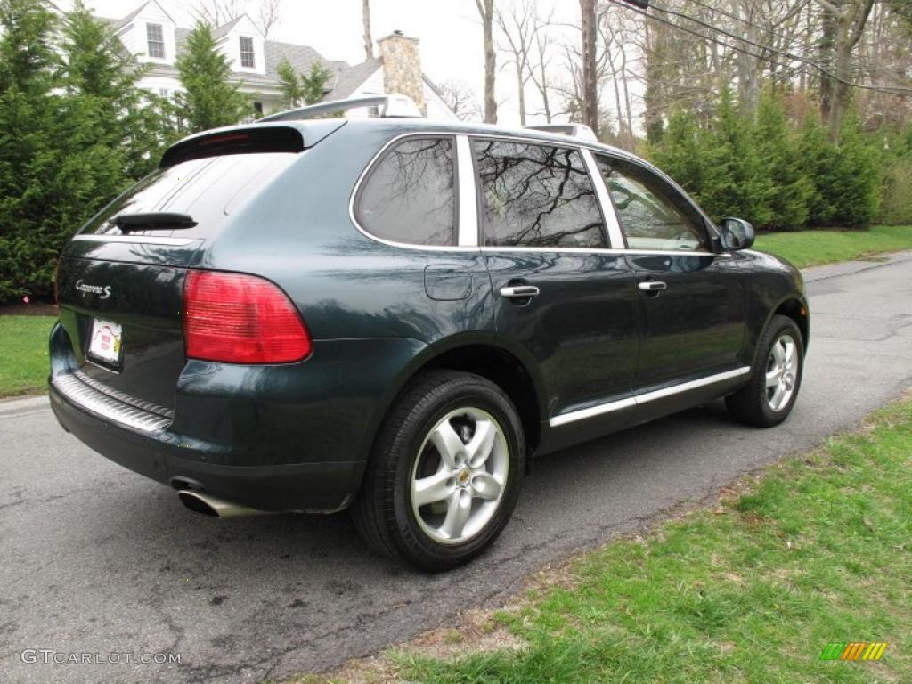 2004 Cayenne S - Dark Teal Metallic / Havanna/Sand Beige photo #6