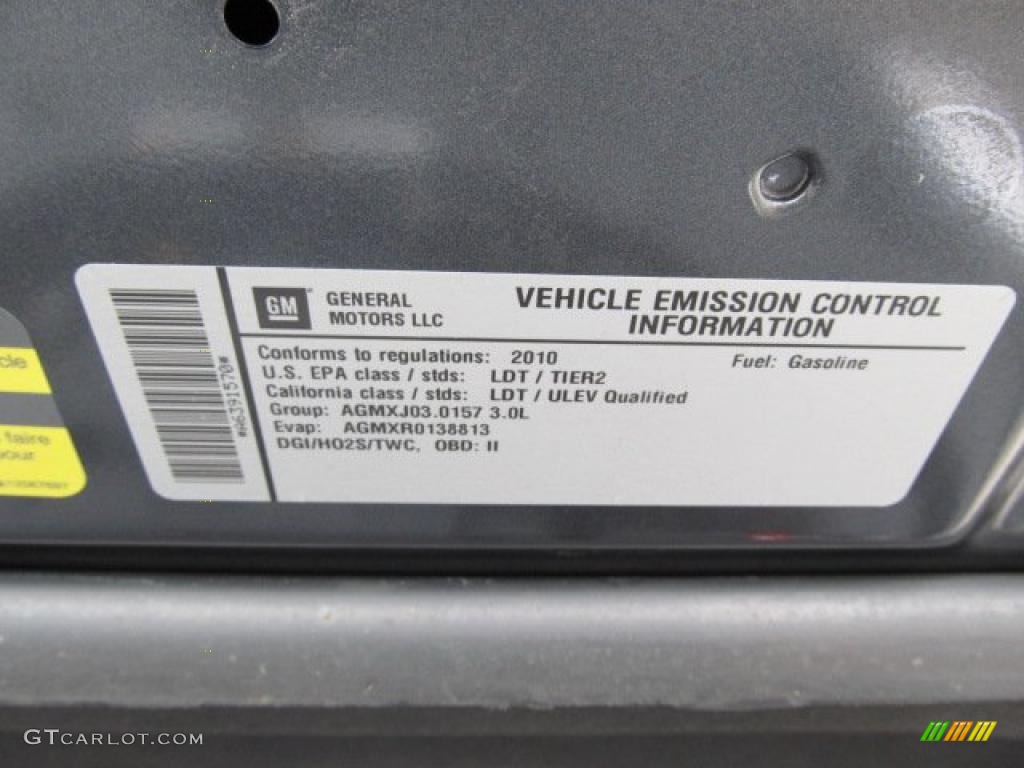 2010 GMC Terrain SLT AWD Info Tag Photo #48313354