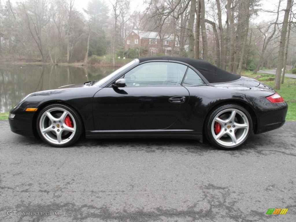 Black 2006 Porsche 911 Carrera 4S Cabriolet Exterior Photo #48313786