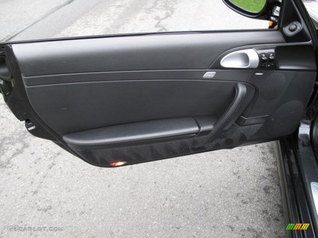 2006 Porsche 911 Carrera 4S Cabriolet Black Door Panel Photo #48313912