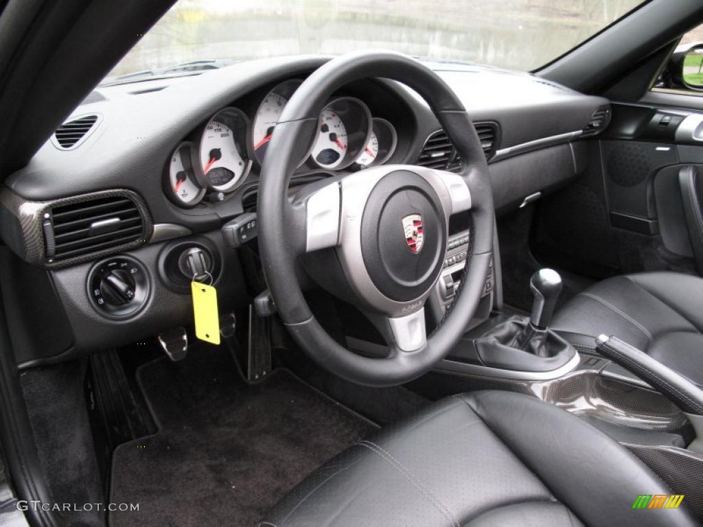 2006 Porsche 911 Carrera 4S Cabriolet Black Steering Wheel Photo #48313990