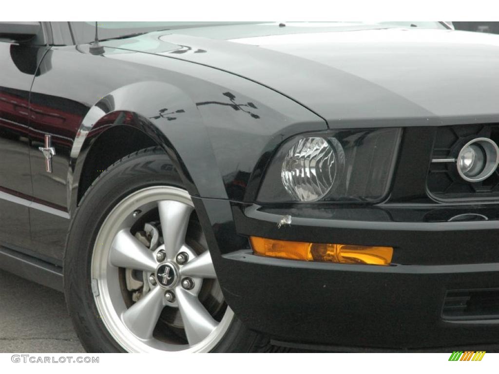 2007 Mustang V6 Premium Coupe - Black / Dark Charcoal photo #7