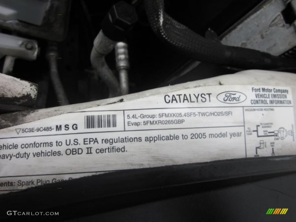 2005 Ford F250 Super Duty XL SuperCab Info Tag Photos