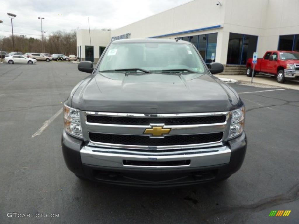 2011 Silverado 1500 LS Extended Cab 4x4 - Taupe Gray Metallic / Dark Titanium photo #2