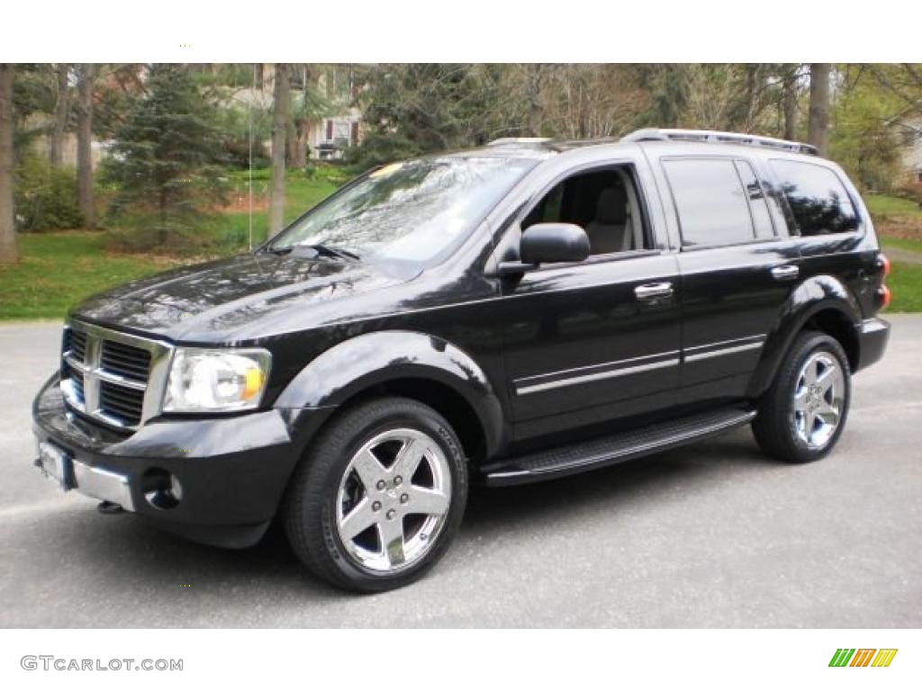 2008 Durango Limited 4x4 - Brilliant Black / Khaki Two-Tone photo #1