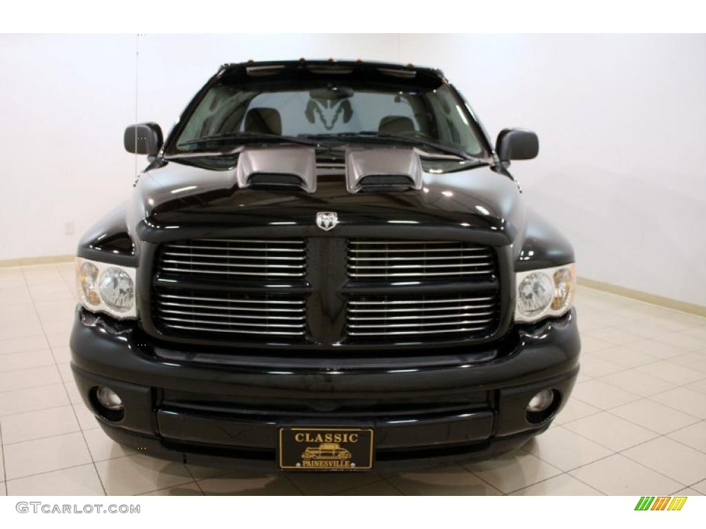 2003 Ram 1500 SLT Quad Cab - Black / Dark Slate Gray photo #2