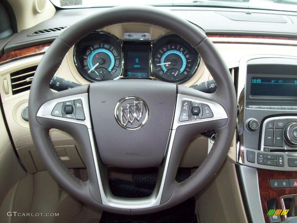 2011 Buick LaCrosse CX Cocoa/Cashmere Steering Wheel Photo #48319460