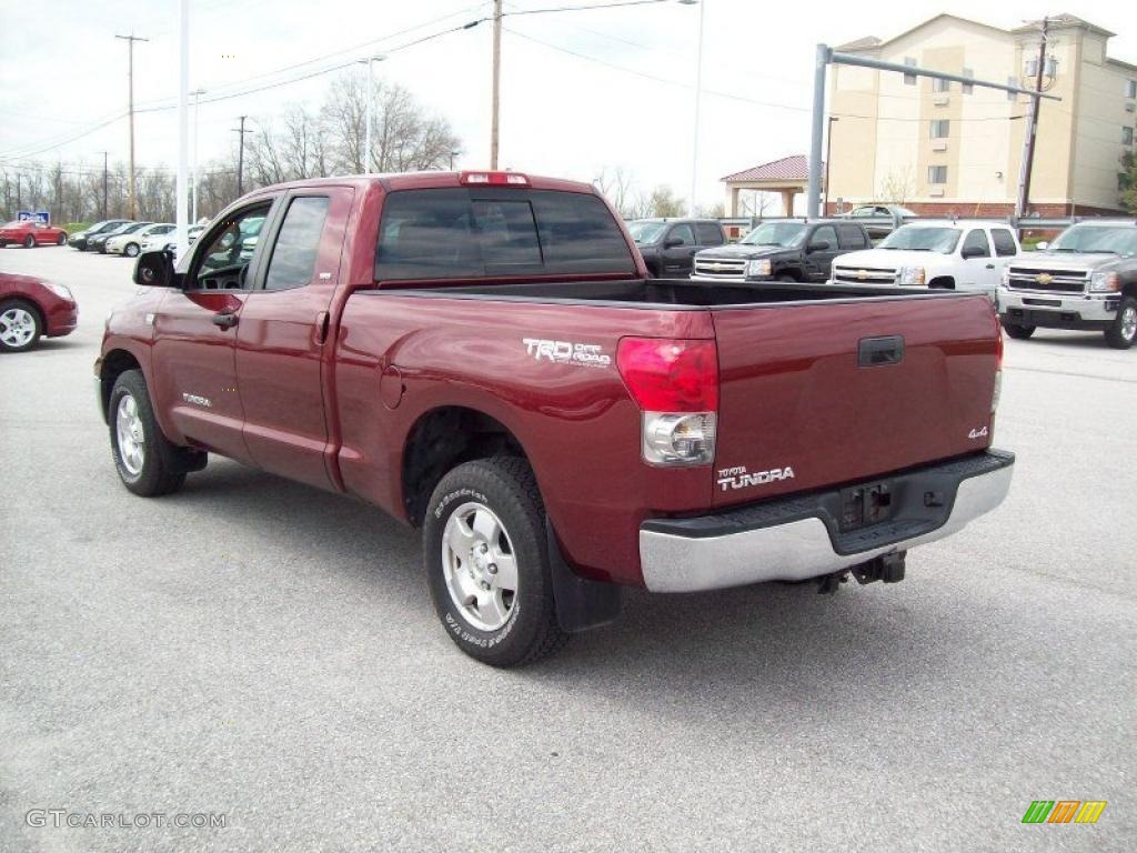 2007 Tundra SR5 Double Cab 4x4 - Salsa Red Pearl / Beige photo #2