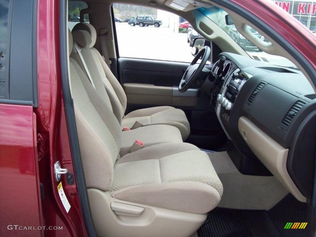 Beige Interior 2007 Toyota Tundra SR5 Double Cab 4x4 Photo #48319724
