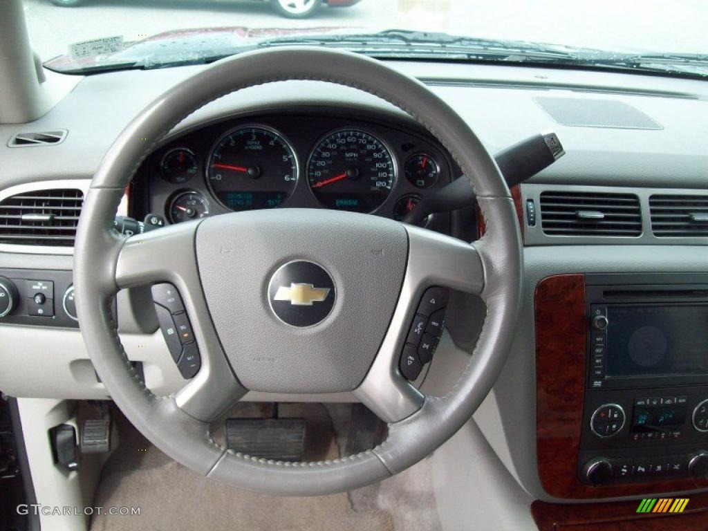 2009 Chevrolet Suburban LTZ 4x4 Light Titanium/Dark Titanium Steering Wheel Photo #48320438