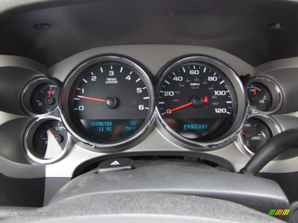 2011 GMC Sierra 1500 SLE Regular Cab Gauges Photo #48320548
