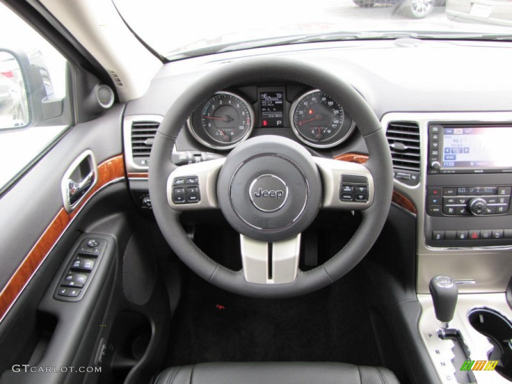 2011 Jeep Grand Cherokee Limited Black Steering Wheel Photo #48320777