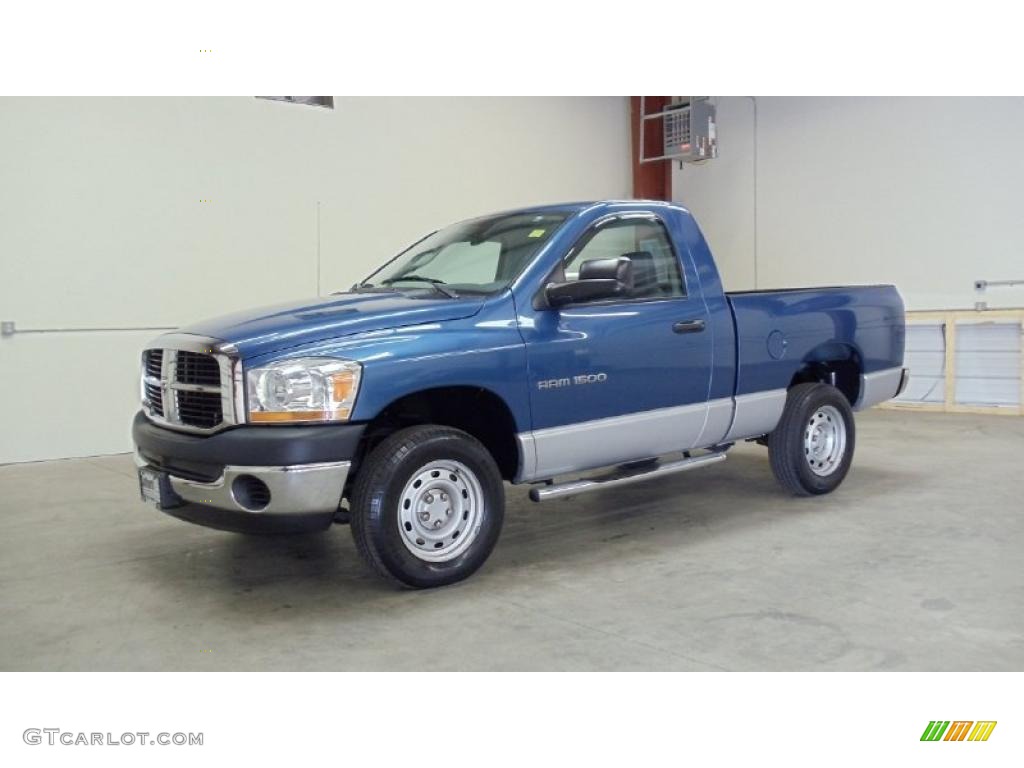 2006 Ram 1500 ST Regular Cab 4x4 - Atlantic Blue Pearl / Medium Slate Gray photo #1