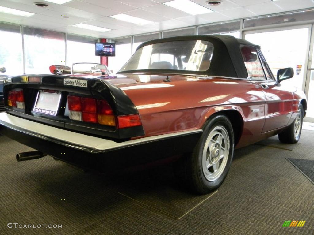 Bordeaux Metallic 1987 Alfa Romeo Spider Veloce Exterior Photo #48324605