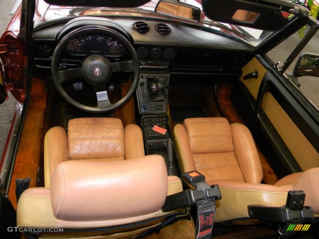 Tan Interior 1987 Alfa Romeo Spider Veloce Photo #48324737