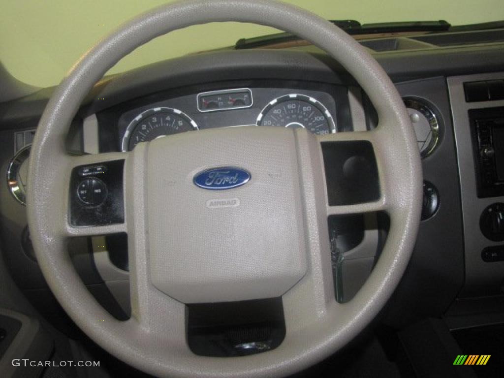 2007 Ford Expedition EL XLT 4x4 Stone Steering Wheel Photo #48325079