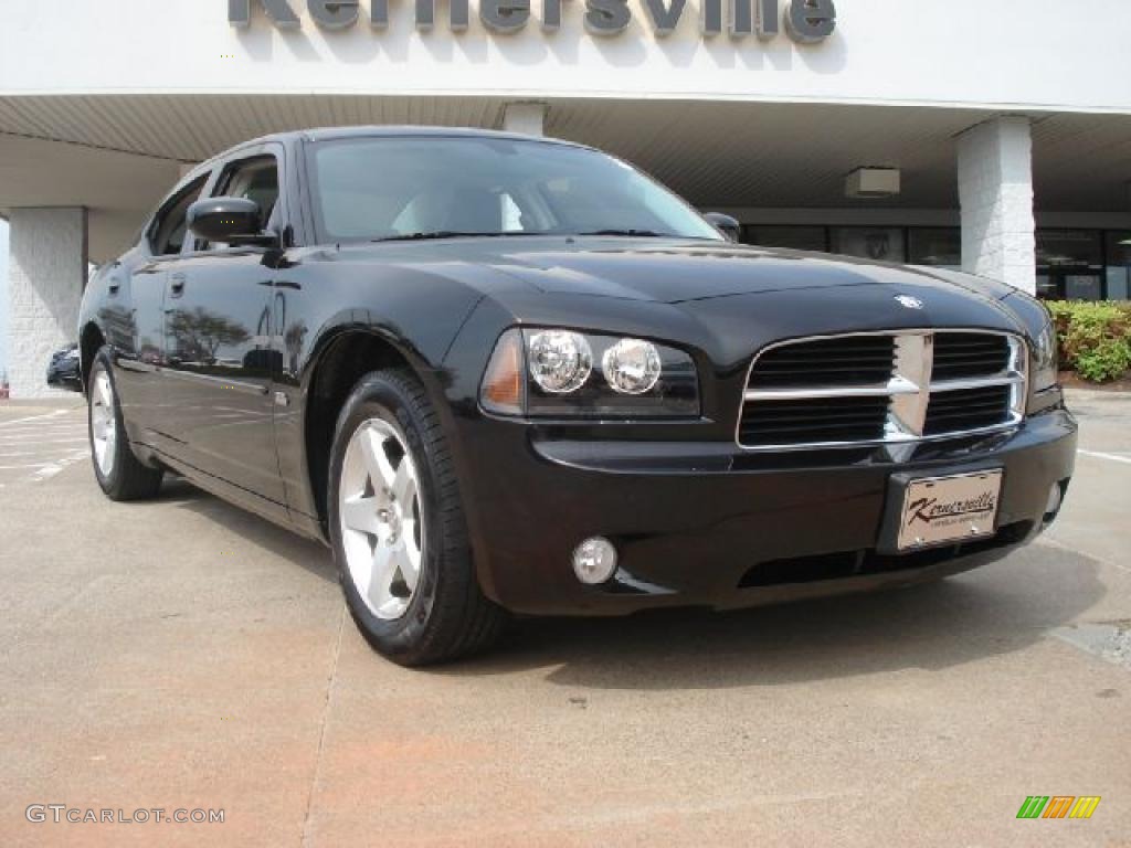 2010 Charger SXT - Brilliant Black Crystal Pearl / Dark Slate Gray photo #1