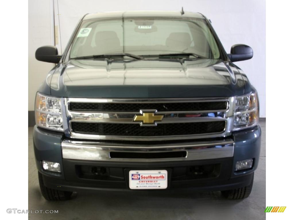 2011 Silverado 1500 LT Extended Cab 4x4 - Blue Granite Metallic / Ebony photo #4