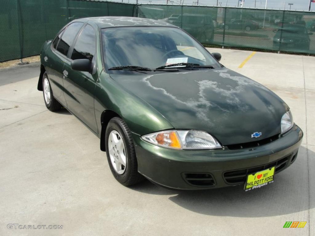 2000 Cavalier Sedan - Dark Colorado Green Metallic / Graphite photo #1