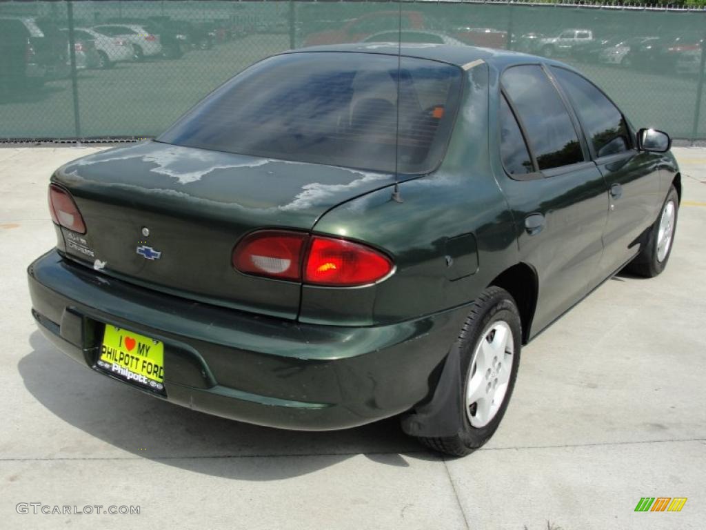 2000 Cavalier Sedan - Dark Colorado Green Metallic / Graphite photo #3