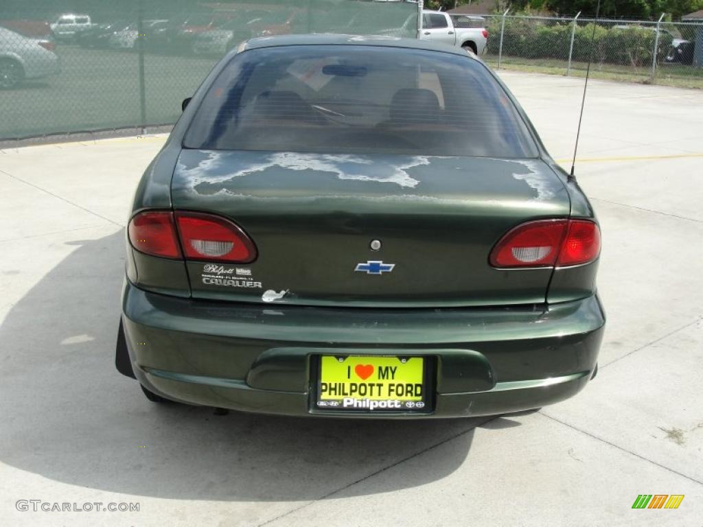 2000 Cavalier Sedan - Dark Colorado Green Metallic / Graphite photo #4