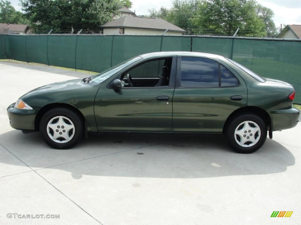 2000 Cavalier Sedan - Dark Colorado Green Metallic / Graphite photo #6