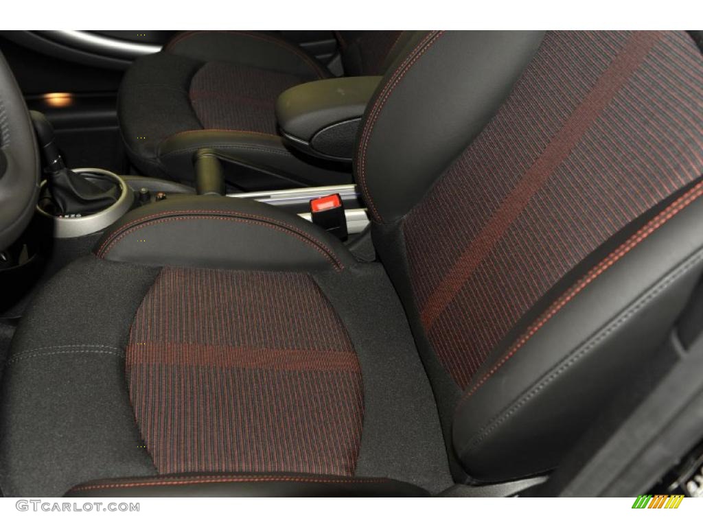 Pure Red Leather/Cloth Interior 2011 Mini Cooper S Countryman All4 AWD Photo #48329302