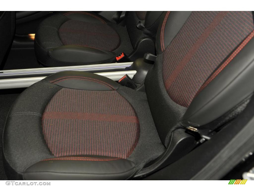 Pure Red Leather/Cloth Interior 2011 Mini Cooper S Countryman All4 AWD Photo #48329341