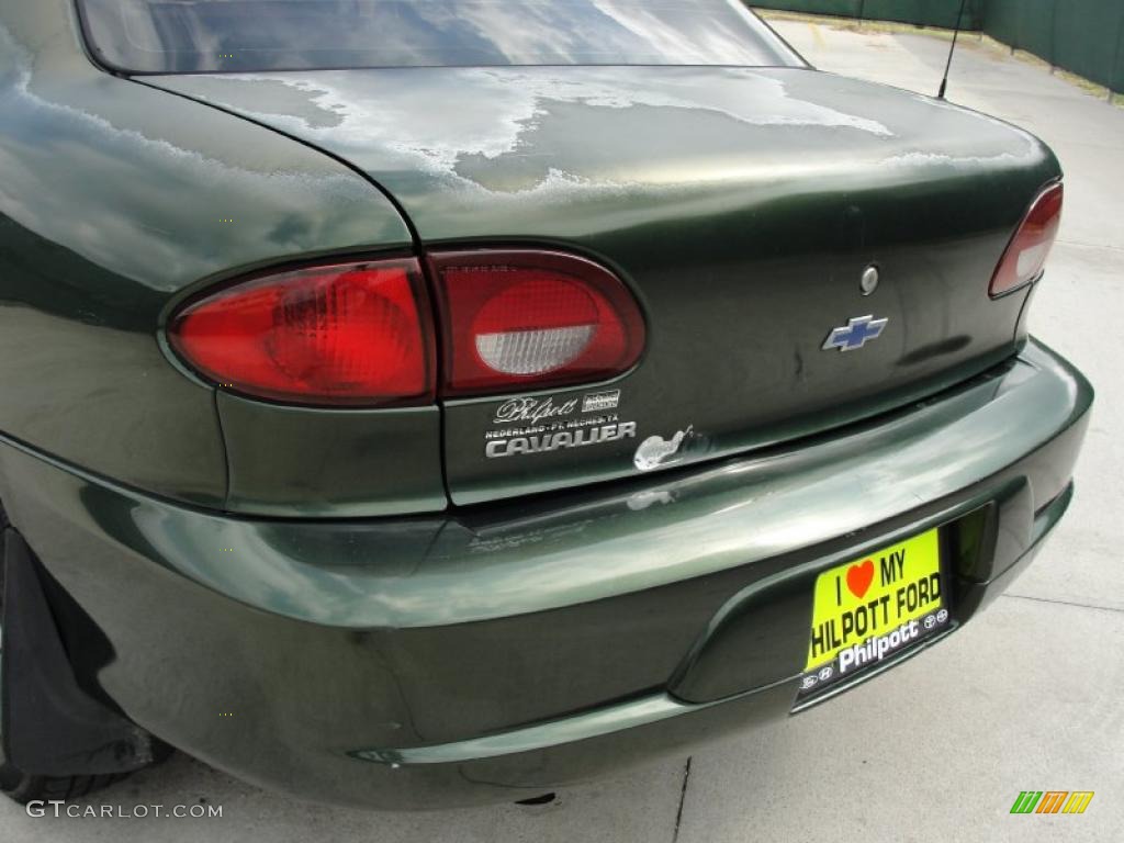 2000 Cavalier Sedan - Dark Colorado Green Metallic / Graphite photo #22