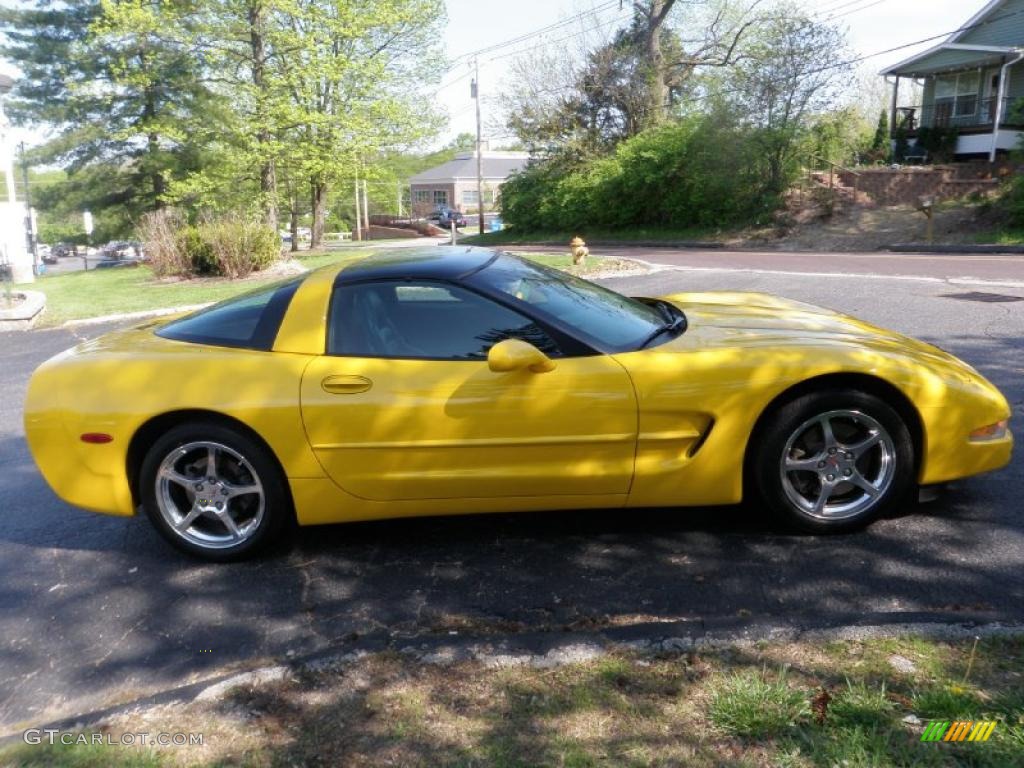 Millenium Yellow 2002 Chevrolet Corvette Coupe Exterior Photo #48330358