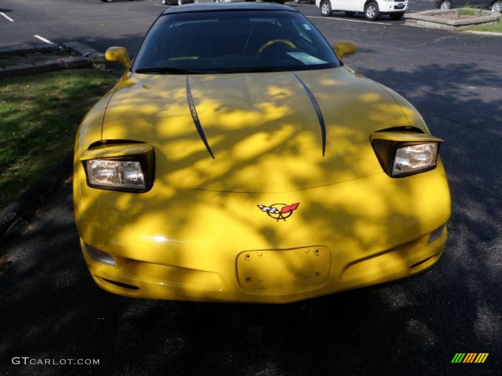 Millenium Yellow 2002 Chevrolet Corvette Coupe Exterior Photo #48330775