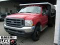 Red - F350 Super Duty XL Regular Cab 4x4 Dump Truck Photo No. 3