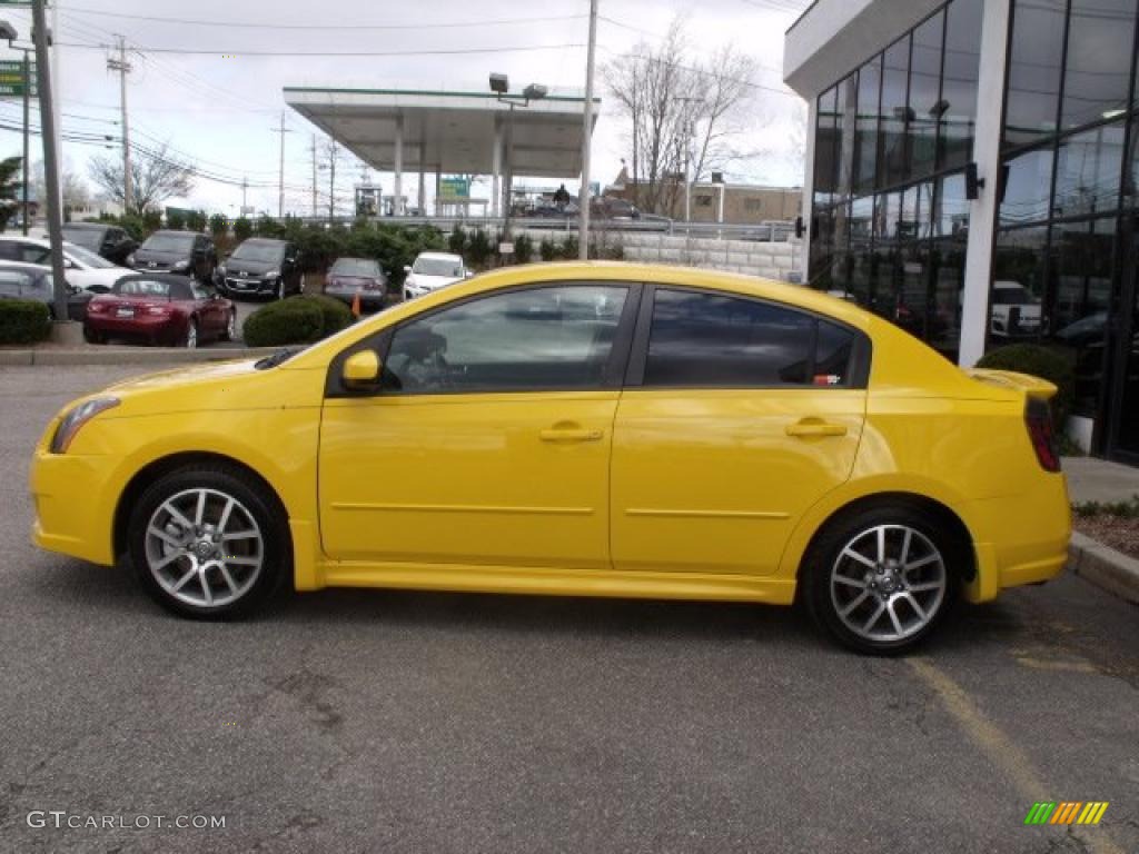 2007 Sentra SE-R Spec V - Solar Yellow / SE-R Charcoal photo #7