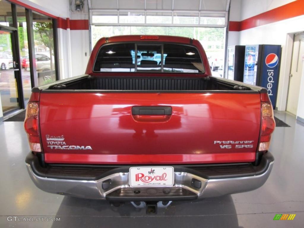 2007 Tacoma V6 PreRunner TRD Double Cab - Impulse Red Pearl / Graphite Gray photo #3